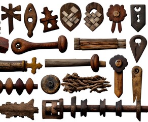 Rustic Keys, Generative AI Illustration