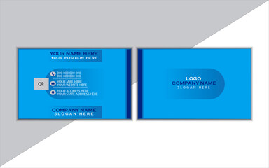 Modern and creative business card template, name card template ,horizontal simple clean layout design template , Business banner template for website.Vector illustration.