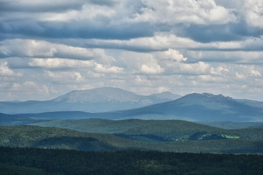 Clouds over Yamantau mountain range, Bashkortostan Republic of Russia