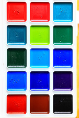 watercolor paints art education school palette