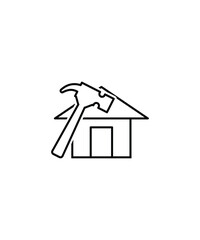 home construction icon, vector best line icon.