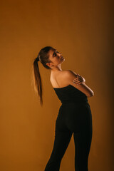 Young girl in black outfit