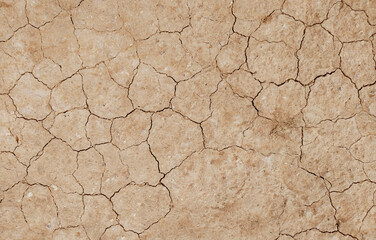 Cracked ground background in the top view for graphic design or wallpaper