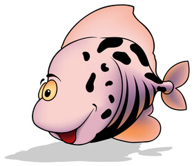Pink Spotted Fish with Yellow Eyes