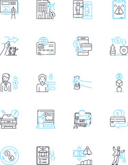 Mtary support linear icons set. Resilience, Empathy, Dedication, Understanding, Patience, Compassion, Adaptability line vector and concept signs. Advocacy,Encouragement,Assistance outline