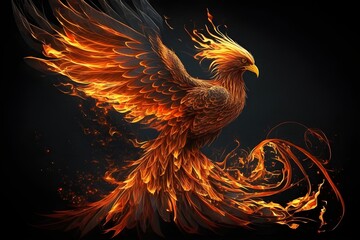 Obraz premium phoenix fire bird
