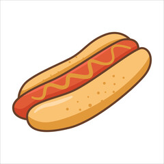 hot dog with mustard