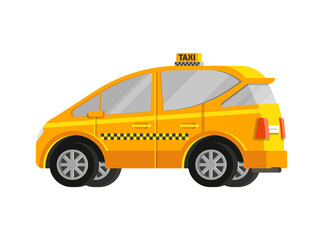 Taxi Flat Illustration