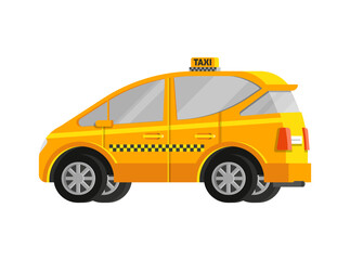 Obraz premium Taxi Flat Illustration