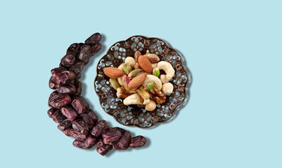 Tasty healthy nuts in bowl on the desk