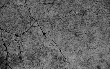 Old cement floor with crack in vintage style