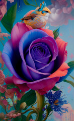 Obraz na płótnie Canvas Rose created with Generative AI technology 