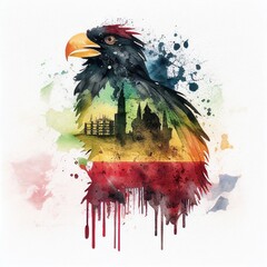 Germany in watercolor style by Generative AI