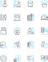 Agile Method linear icons set. Iterative, Scrum, Collaboration, Incremental, Adaptive, Sprint, User-centric line vector and concept signs. Empirical,Flexibility,Lean outline illustrations