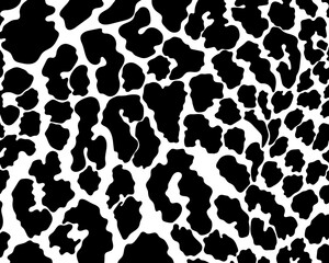 Vector black cheetah print pattern animal seamless. Cheetah skin abstract for printing, cutting, and crafts Ideal for mugs, stickers, stencils, web, cover, wall stickers, home decorate and more.