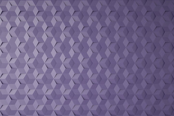 Purple seamless hexagon background, Abstract geometric seamless pattern design, 3d rendering
