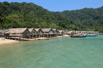 site of the house in Morken Village, Surin Islands, Thailand
