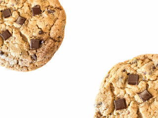 Cookie isolated on white background and space for text