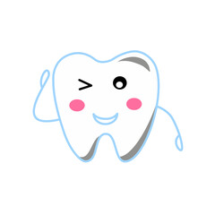 cute tooth character