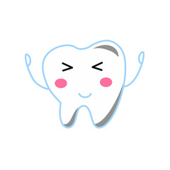 cute tooth character