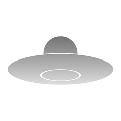 A cartoon ufo in a sky atmosphere theme, PNG transparent background, Sticker illustration