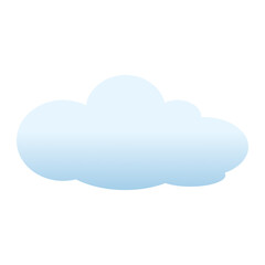 A cartoon cloud in a sky atmosphere theme, PNG transparent background, Sticker illustration