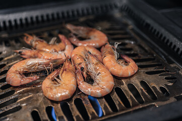 grilled shrimp on a grill