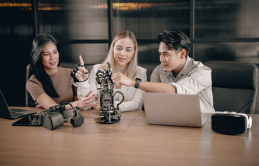 College students join research group to do experiments with educational robot. Learn to combine...