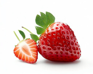 strawberry on white background