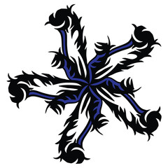 Beautiful mandala tribal tattoo vector