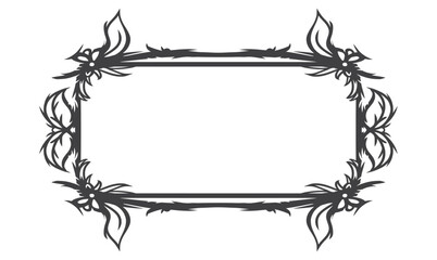 Hand drawn vintage border frame vector