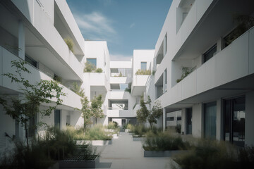 Obraz premium White mediterranian modern country house