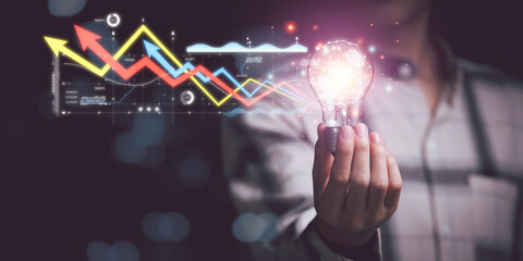 Concept of new ideas and innovation ,Connecting creativity with modern technology ,Finding new solutions to solve business problems ,artificial intelligence science and technology,Finding Creativity