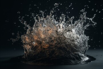 A burst of water in motion. Generative AI