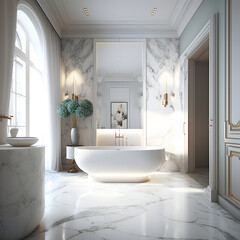 Obraz na płótnie Canvas Luxury Marble Bathroom