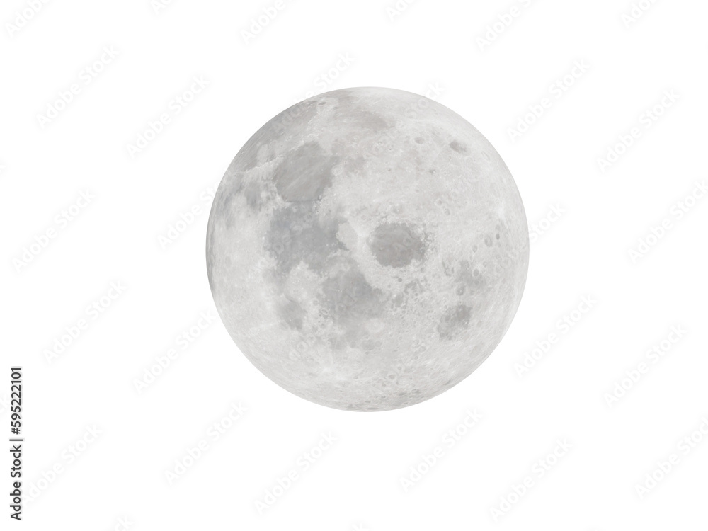 Wall mural look at the big round full moon shining in the night sky.