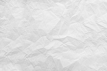 White paper sheet texture background with crumpled wrinkled and rough pattern, empty blank paper page material for any design