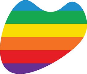 Colorful Rainbow blob abstract organic shape seamless pattern illustration. Trendy primary colored background with multiple colored Blobs.