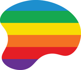 Colorful Rainbow blob abstract organic shape seamless pattern illustration. Trendy primary colored background with multiple colored Blobs.