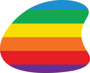 Colorful Rainbow blob abstract organic shape seamless pattern illustration. Trendy primary colored background with multiple colored Blobs.