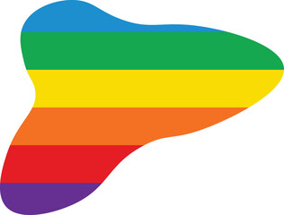 Colorful Rainbow blob abstract organic shape seamless pattern illustration. Trendy primary colored background with multiple colored Blobs.