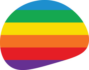 Colorful Rainbow blob abstract organic shape seamless pattern illustration. Trendy primary colored background with multiple colored Blobs.