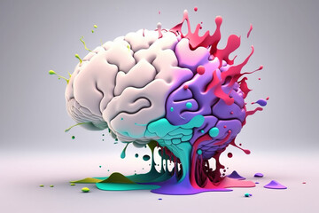 kreatywny umysł, twórczy mózg - creative mind, creative brain - AI Generated - obrazy, fototapety, plakaty
