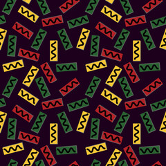 Reggae theme seamless pattern