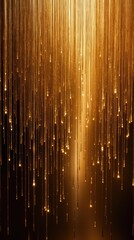 Abstract golden stars falling background made with generative ai