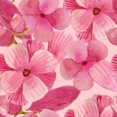 pink abstract floral watercolor pattern