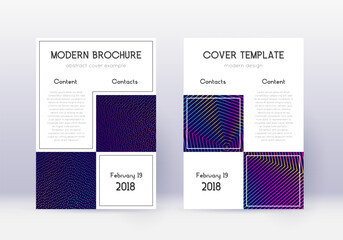 Business cover design template set. Rainbow abstra