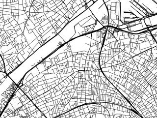 Vector road map of the city of  Colombes in France on a white background.