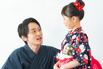 仲良し日本人親子