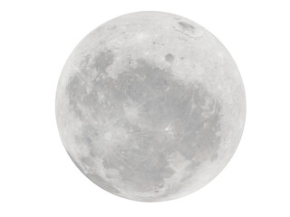 The full moon shines brightly in the sky.